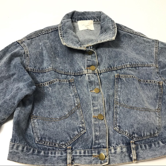 [By:NK ] Womens Denim Jean Cropped Top Jacket M - Picture 2 of 6